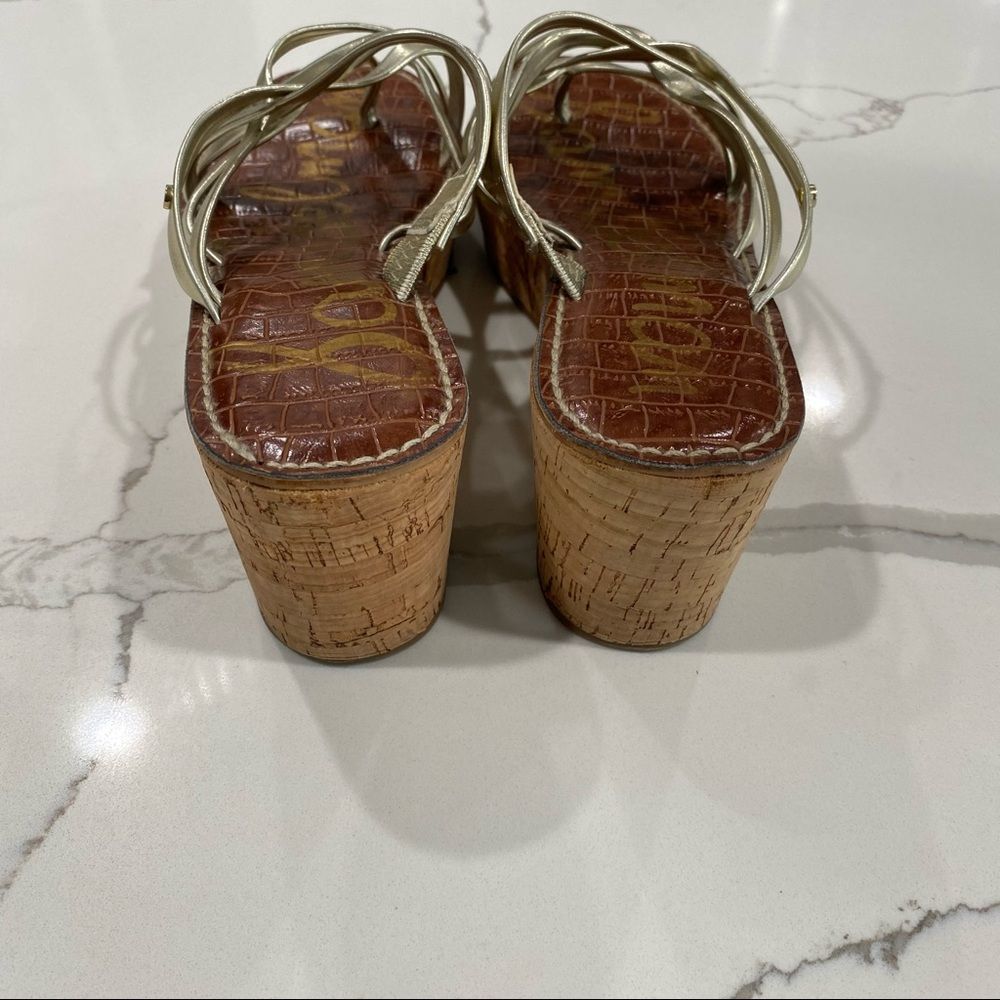 Sam Edelman Gold Wedges - Picture 3 of 5